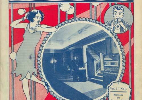 Couverture du programme du Théâtre National, vol. 1, no 1, 1929, A. Fournier, Bibliothèque et Archives nationales du Québec